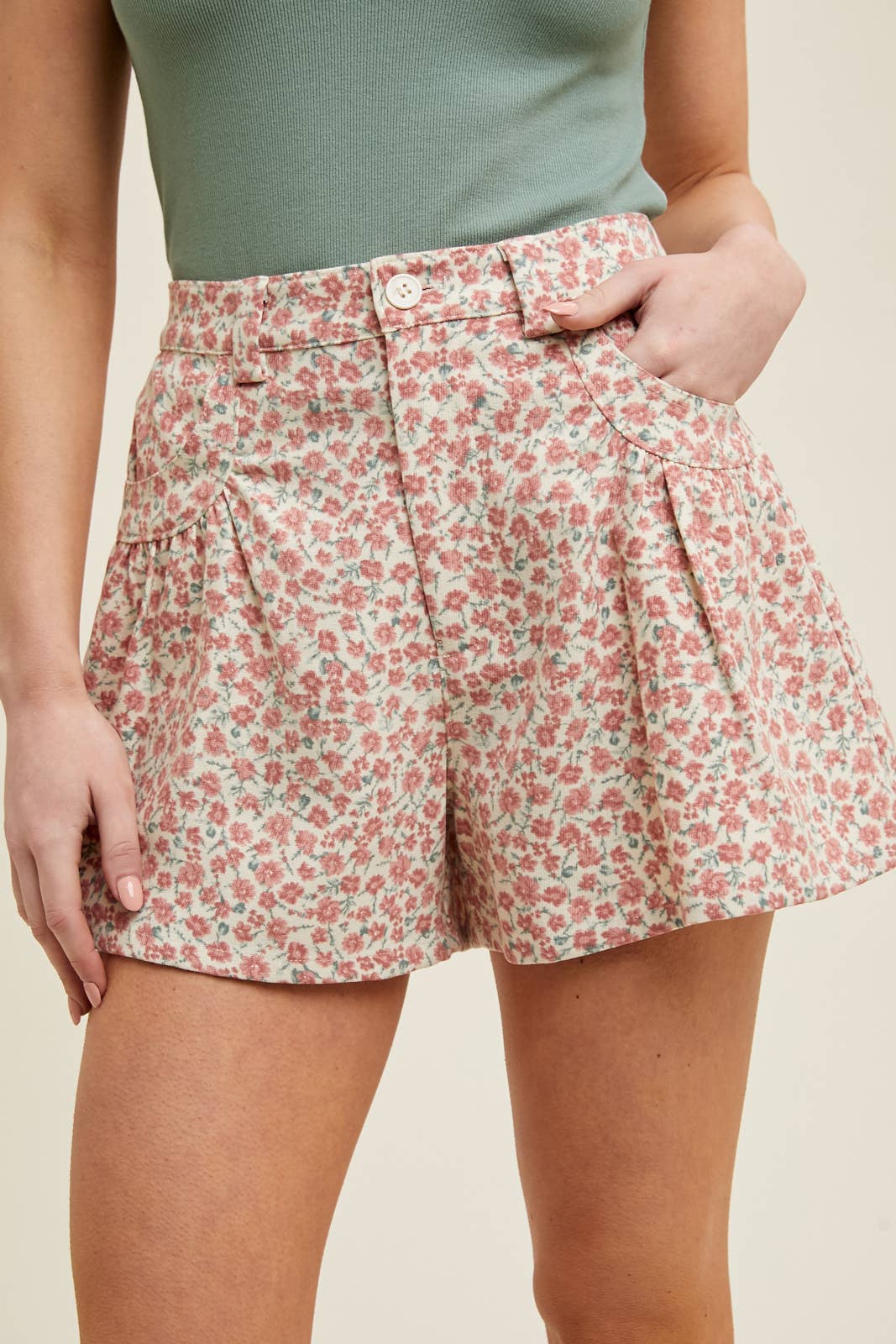 Floral Wide-Leg Shorts