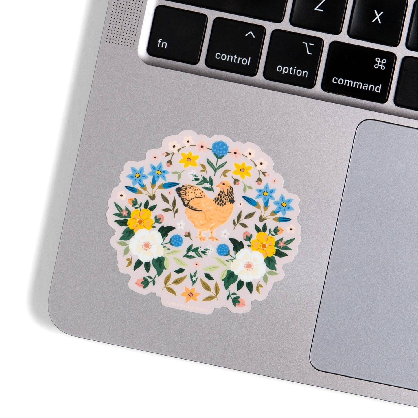 Chickens & Flowers Decal Sticker