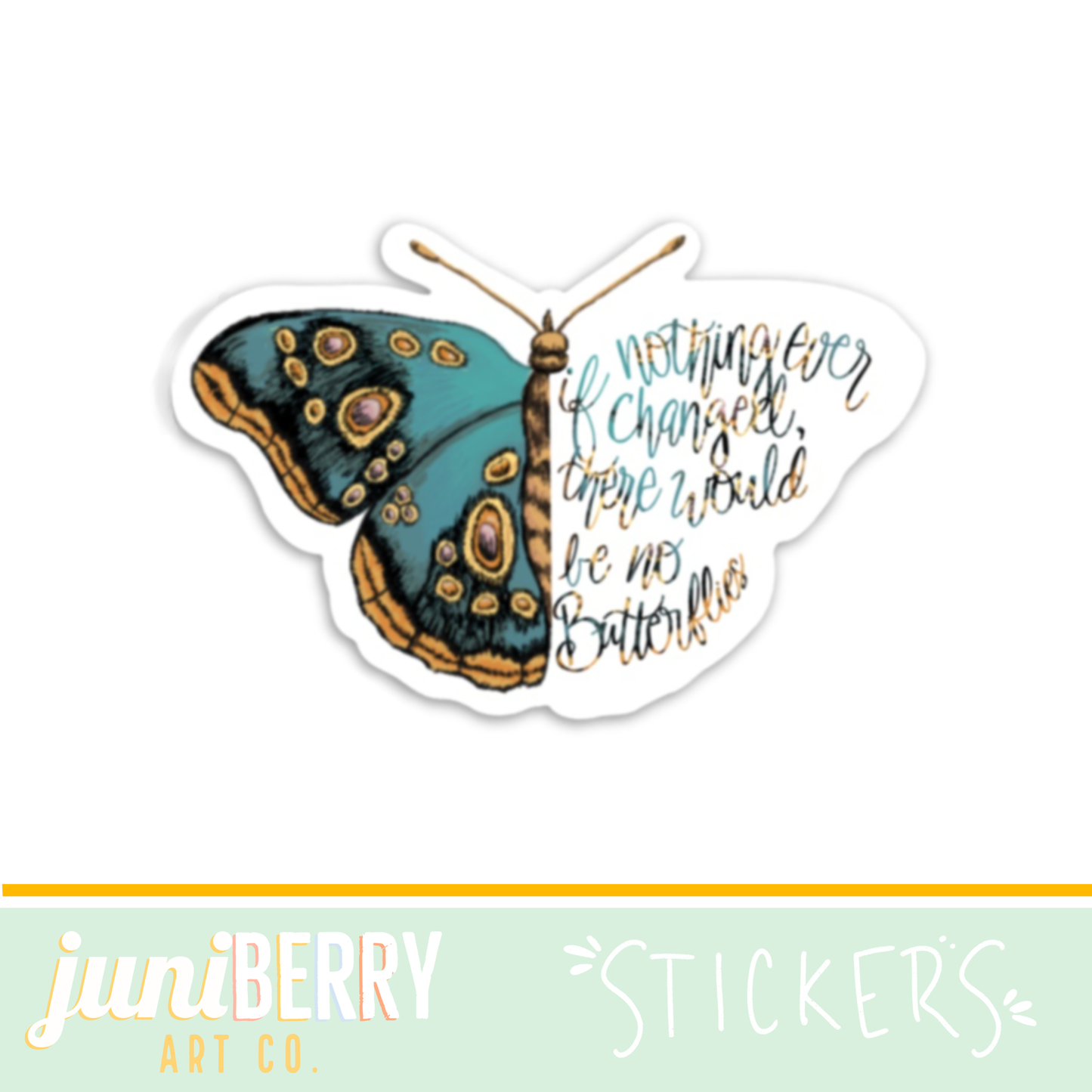 Butterfly Sticker- Floral Collection