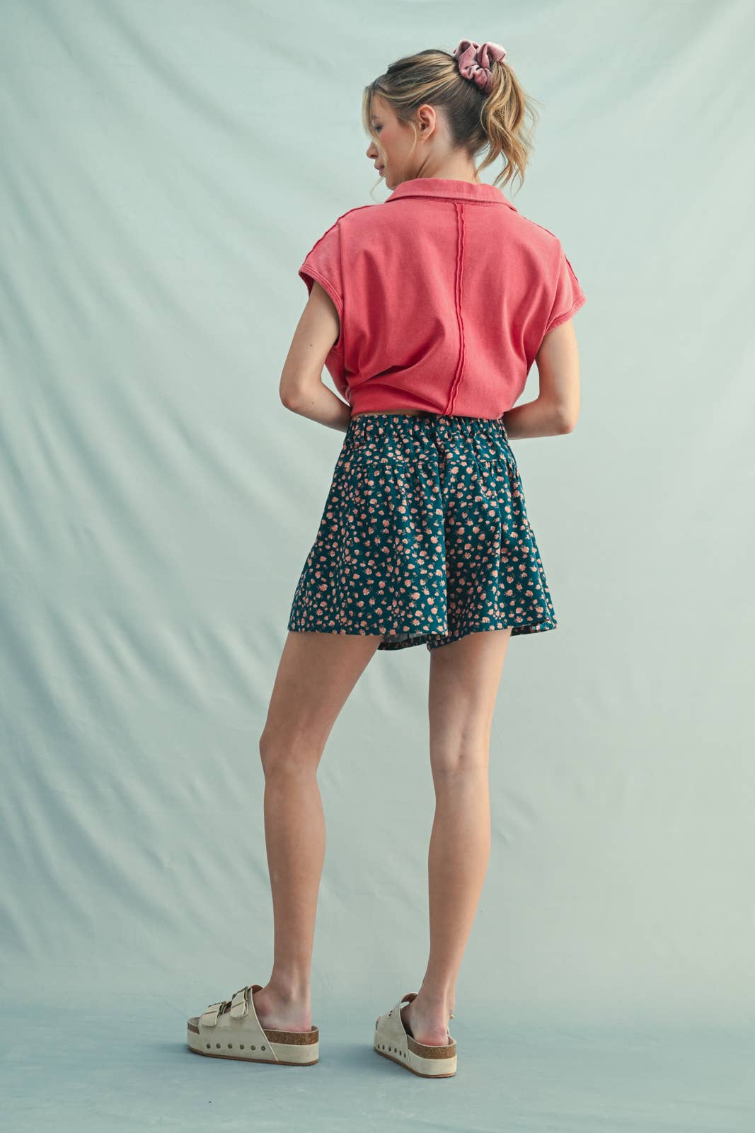 Floral Wide-Leg Shorts
