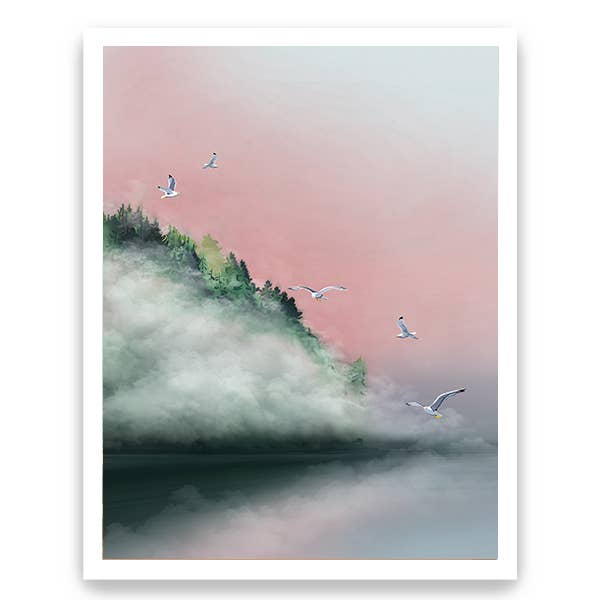 Harbor Seagulls Art Print