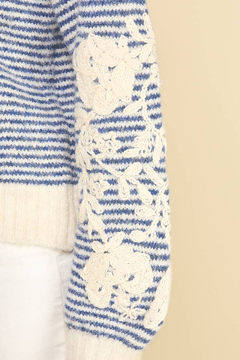 Floral Embroidered Sweater