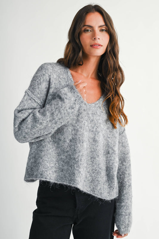 Brushed V-Neck Sweater