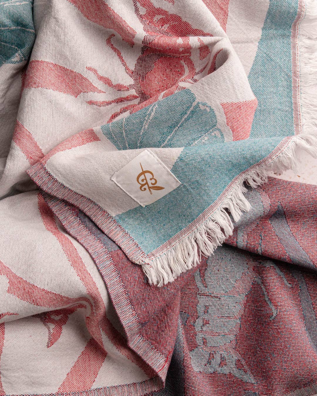 Lobsters & Seashells Beach Towel