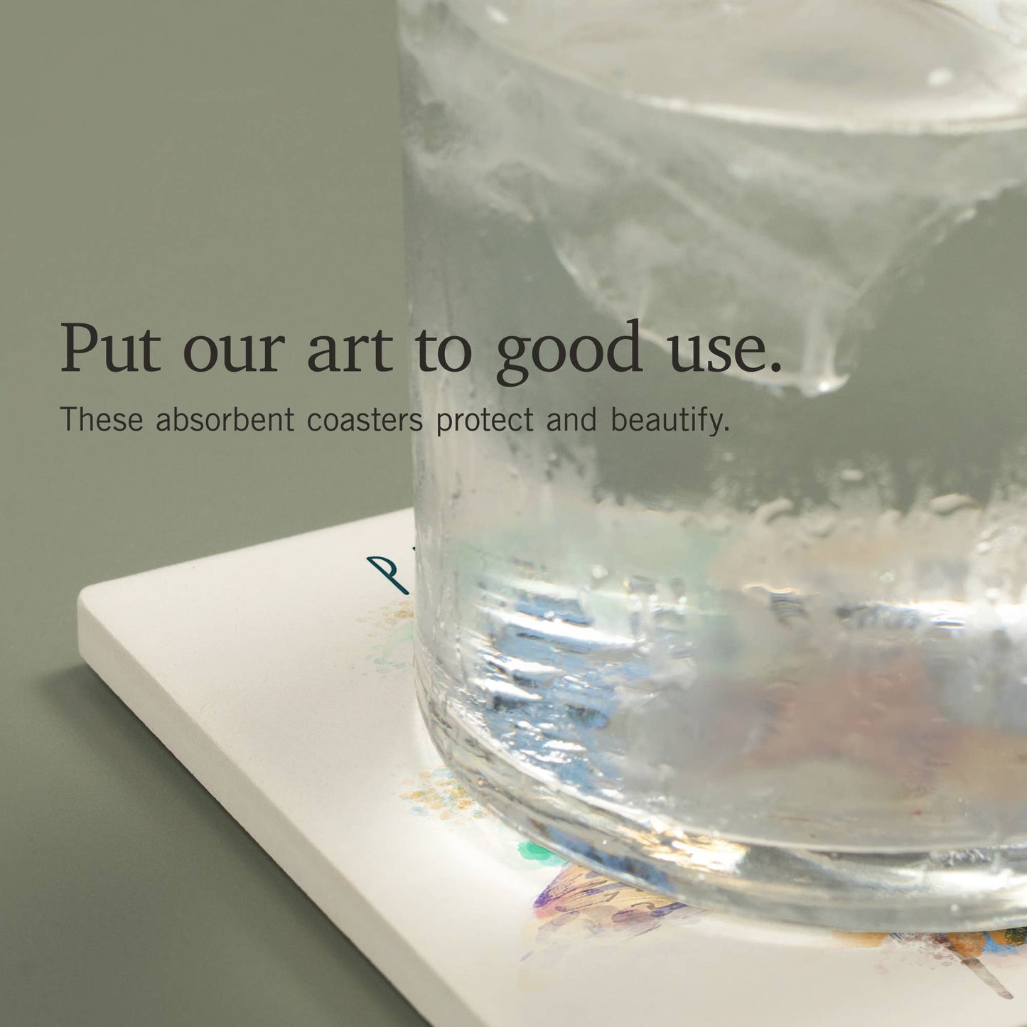 Puget Sound, Sea Otter, Watercolor CERAMIC COASTER