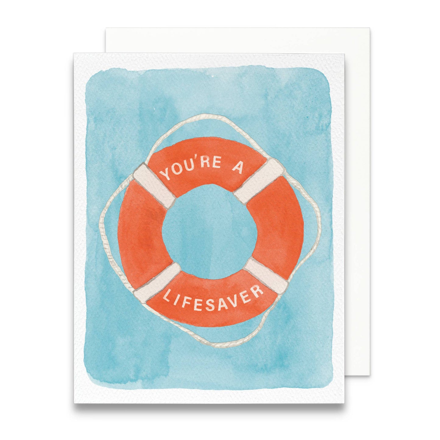 You're a Lifesaver Greeting Card | Coastal Thank You Card