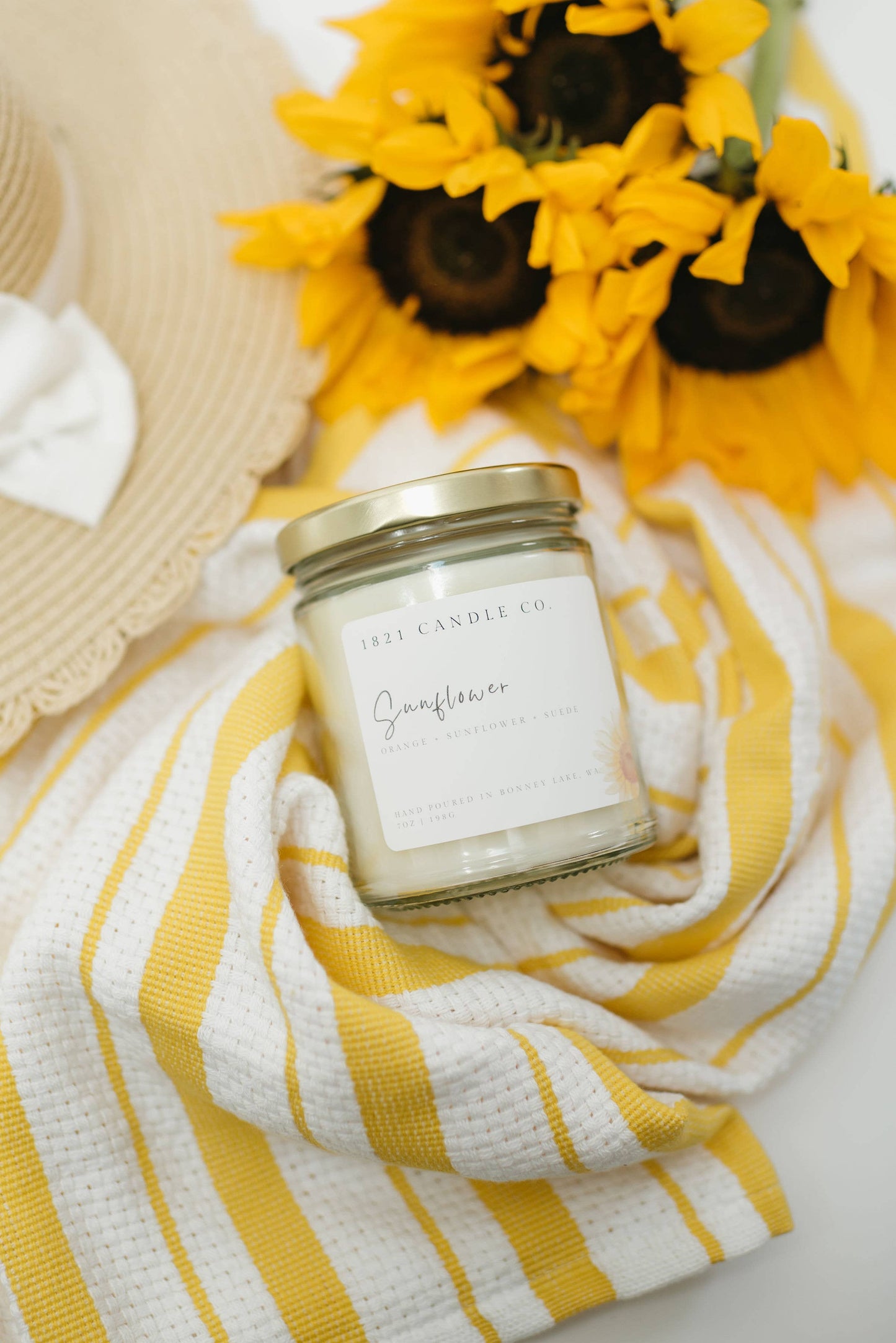 Sunflower 7oz Soy Blend Summer Scented Candle