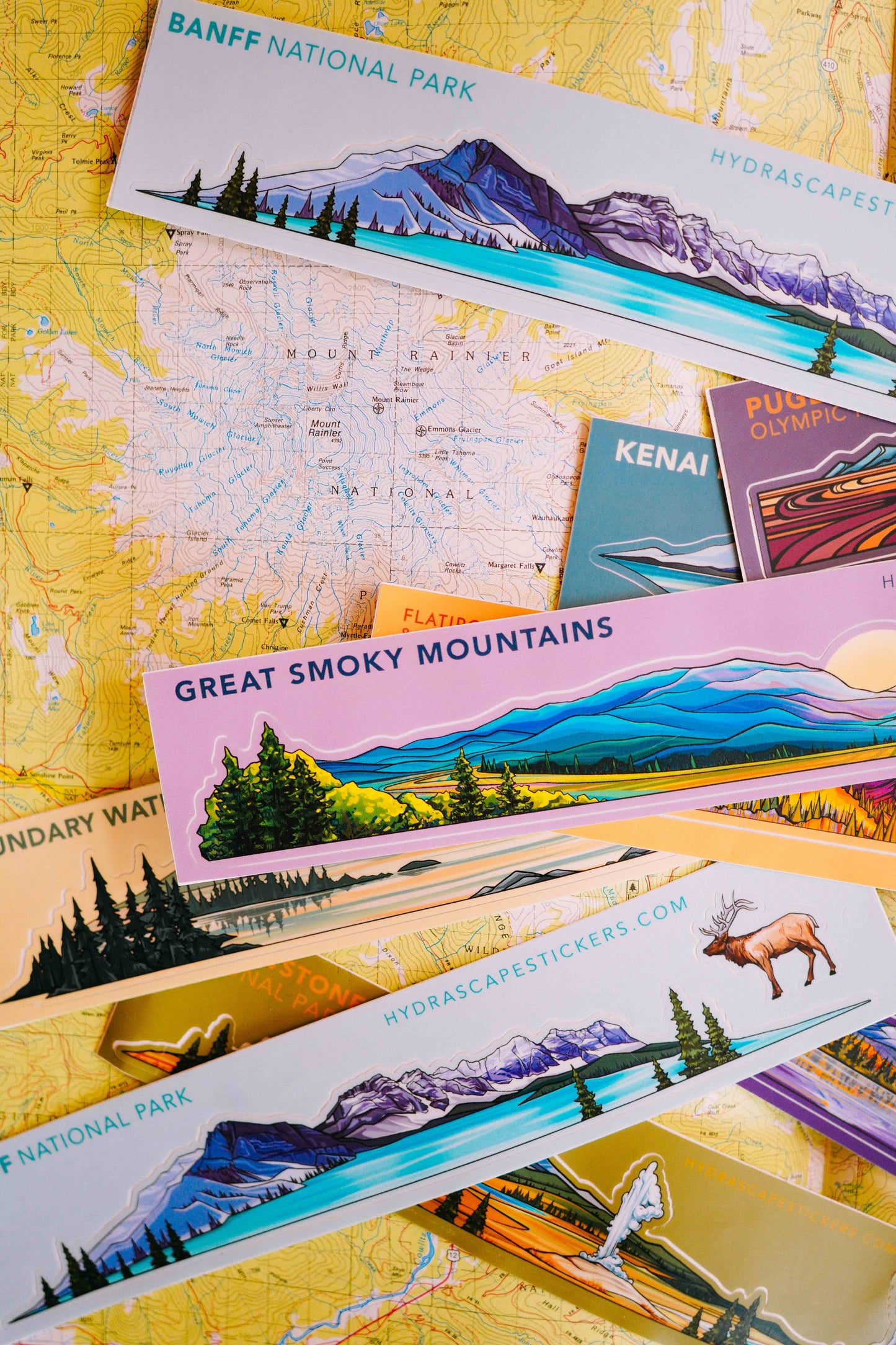Mount Rainier National Park Miniscape Sticker