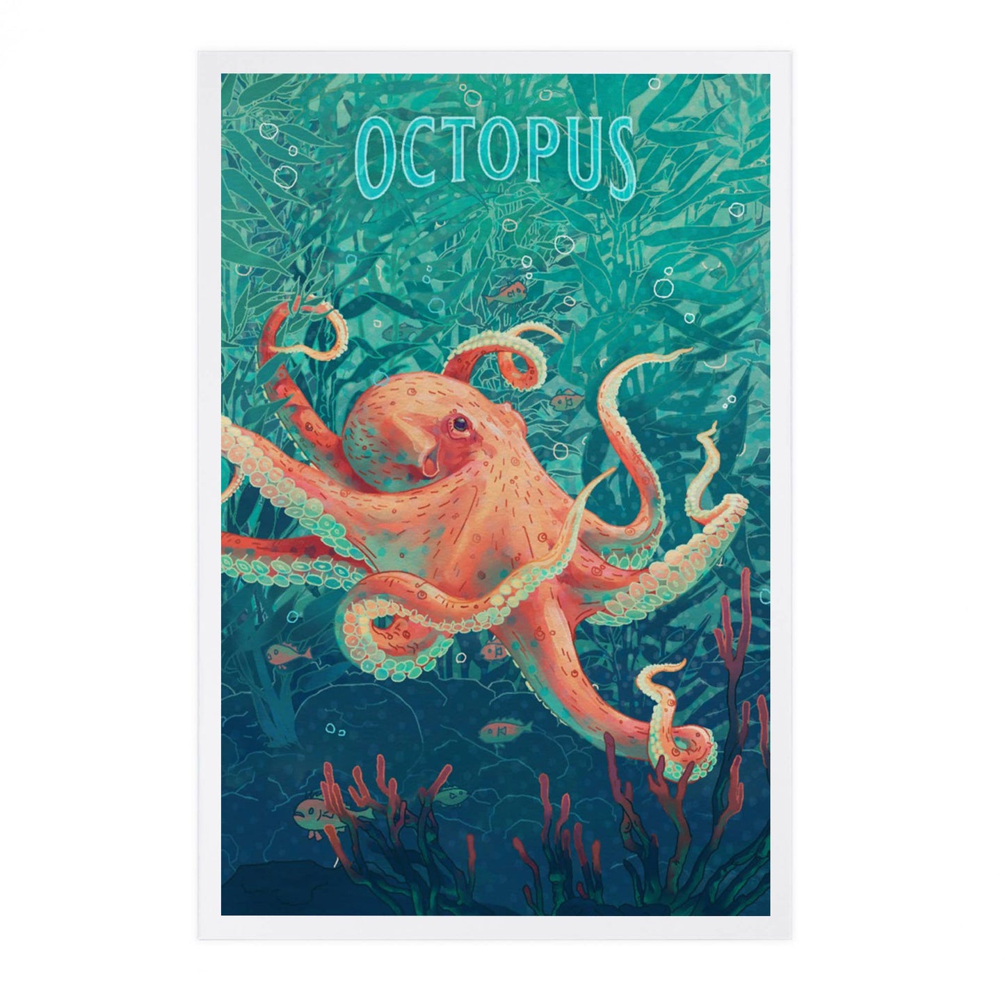 Fluid Linework, Octopus Premium Postcards