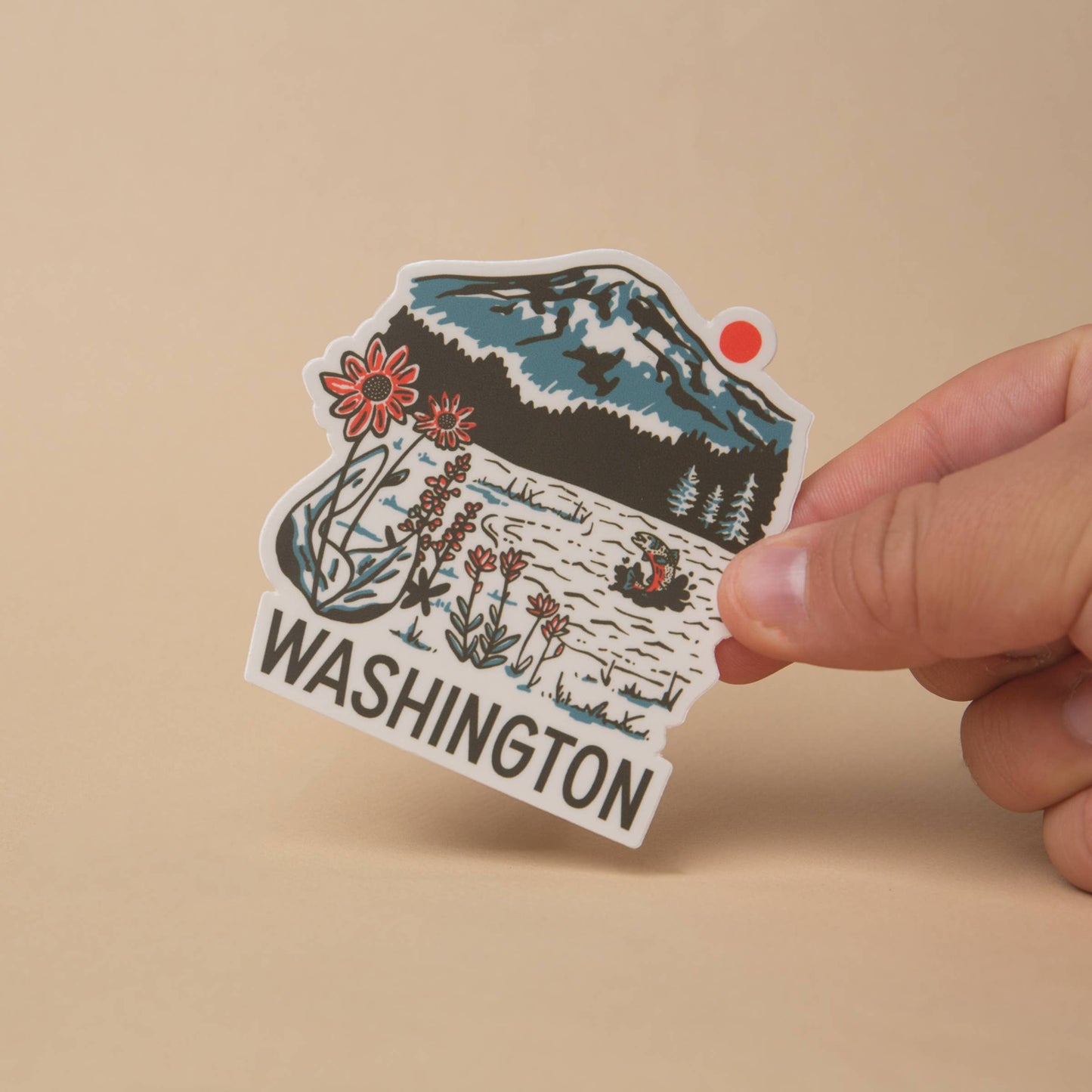 WA Mountain Lake Sticker