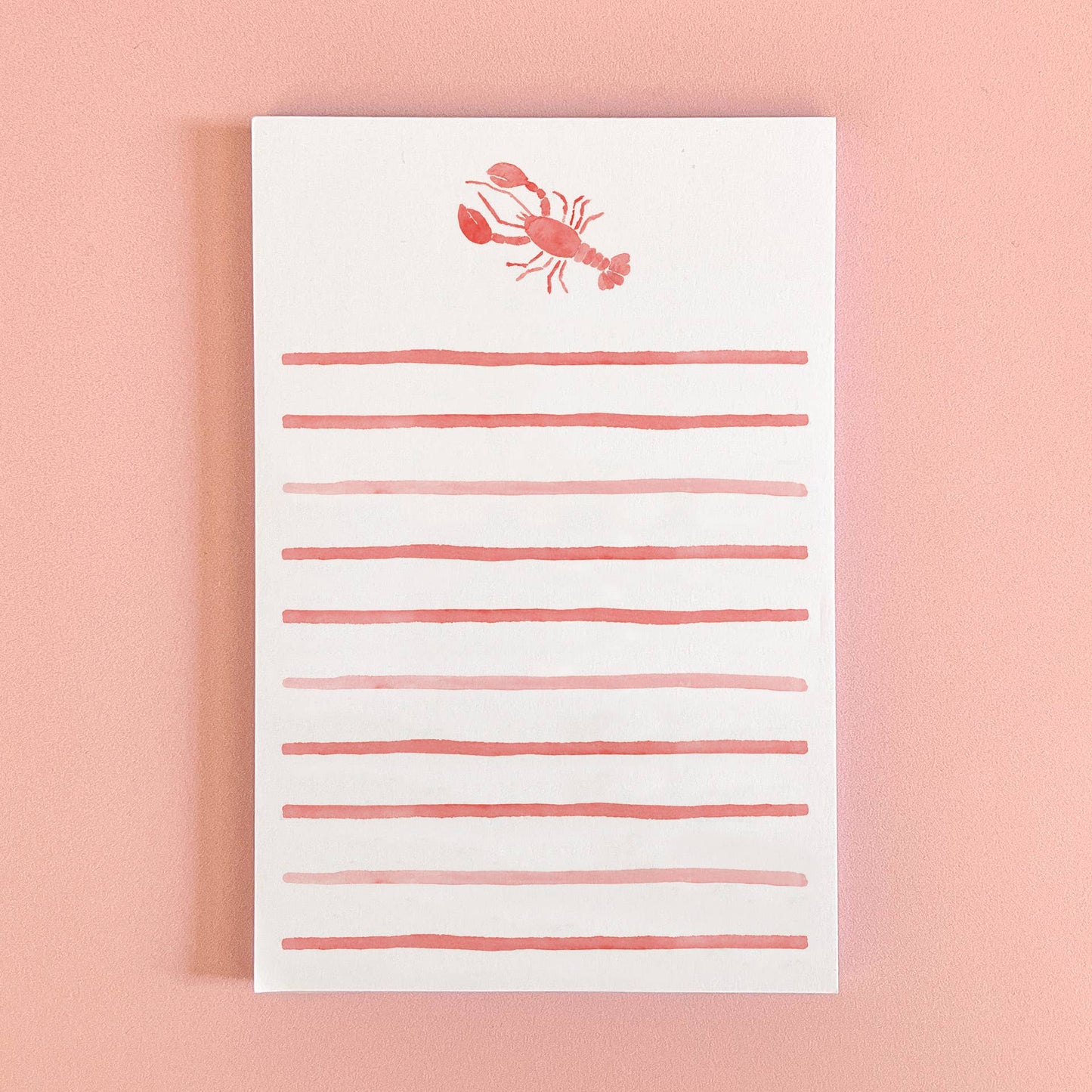 Watercolor Lobster Notepad | Coastal Watercolor Notepad