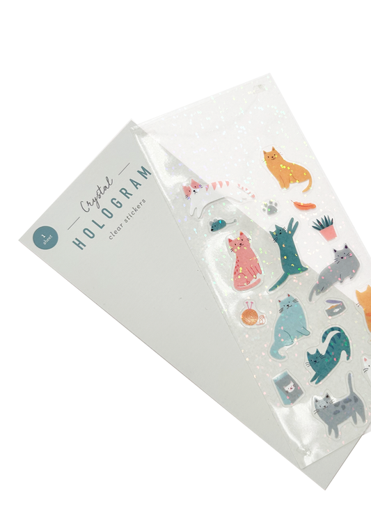 Cats Crystal Hologram Stickers