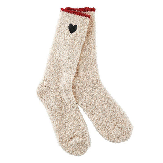 Fuzzy Heart Cozy Socks