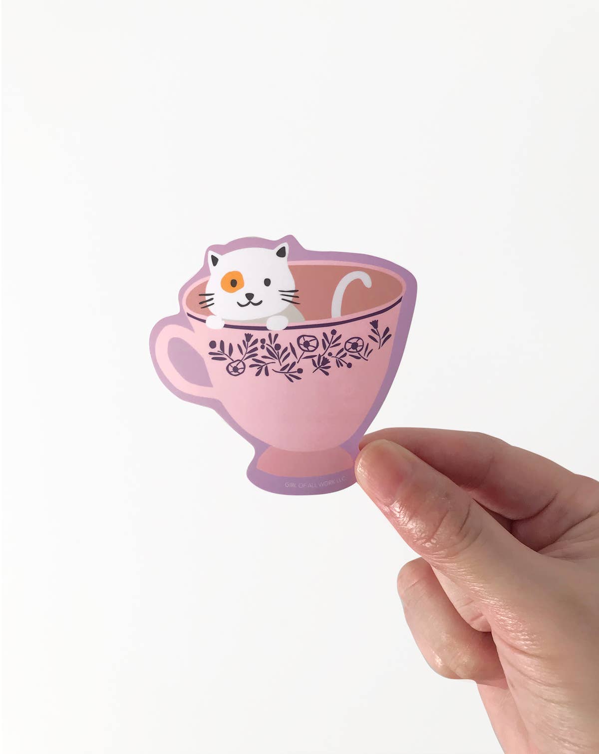 Cat Teacup Sticker