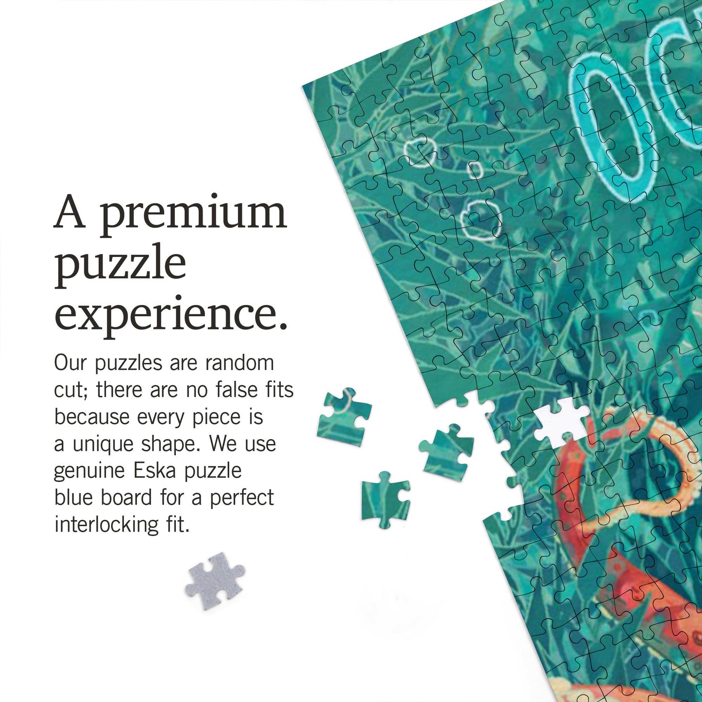 1000 Piece Puzzle Fluid Linework, Octopus