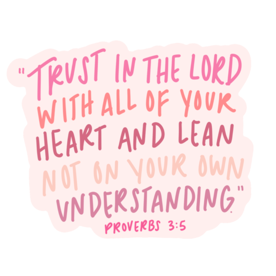 Proverbs 3:5 Sticker | Christian Sticker