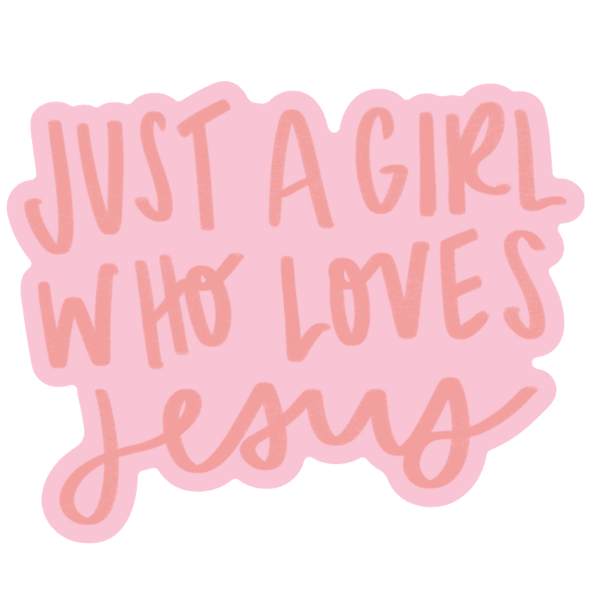 Just a Girl Who Loves Jesus Sticker | Christian Sticker
