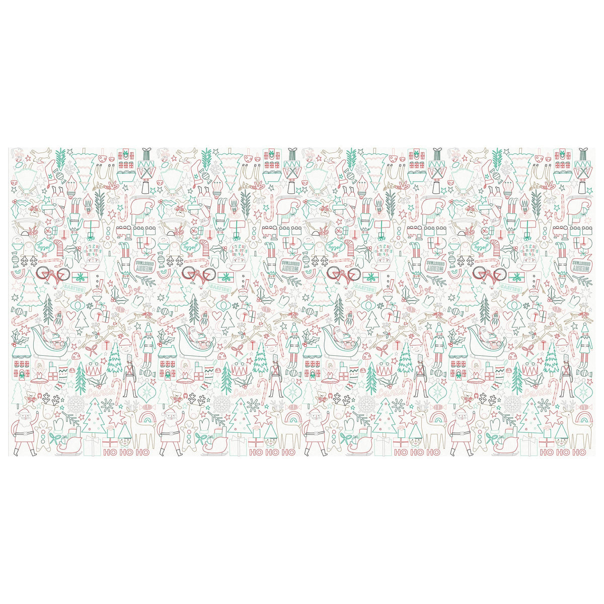 Christmas Colour In Activity Tablecloth