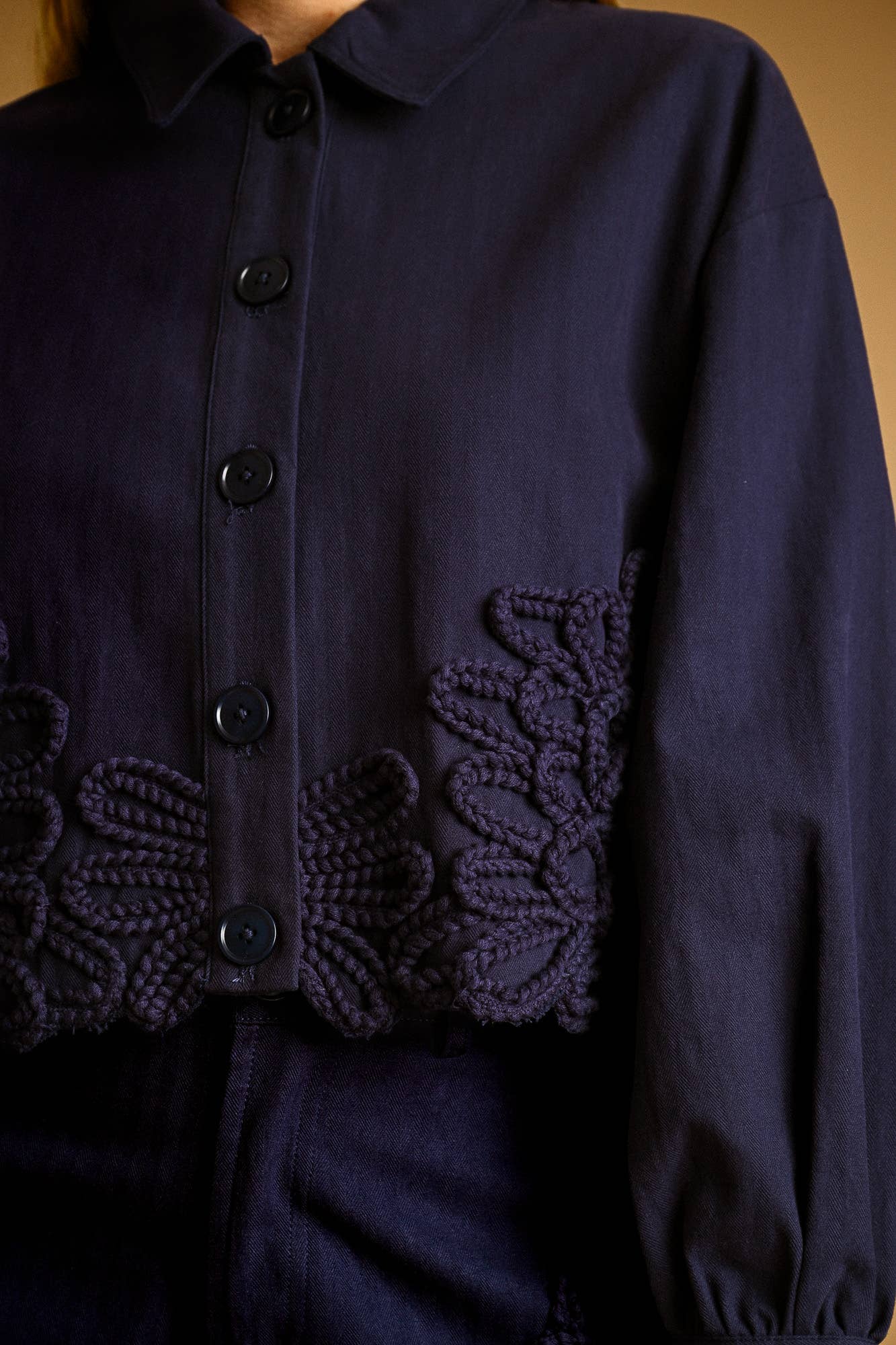 Floral Rope Embellishment Jacket