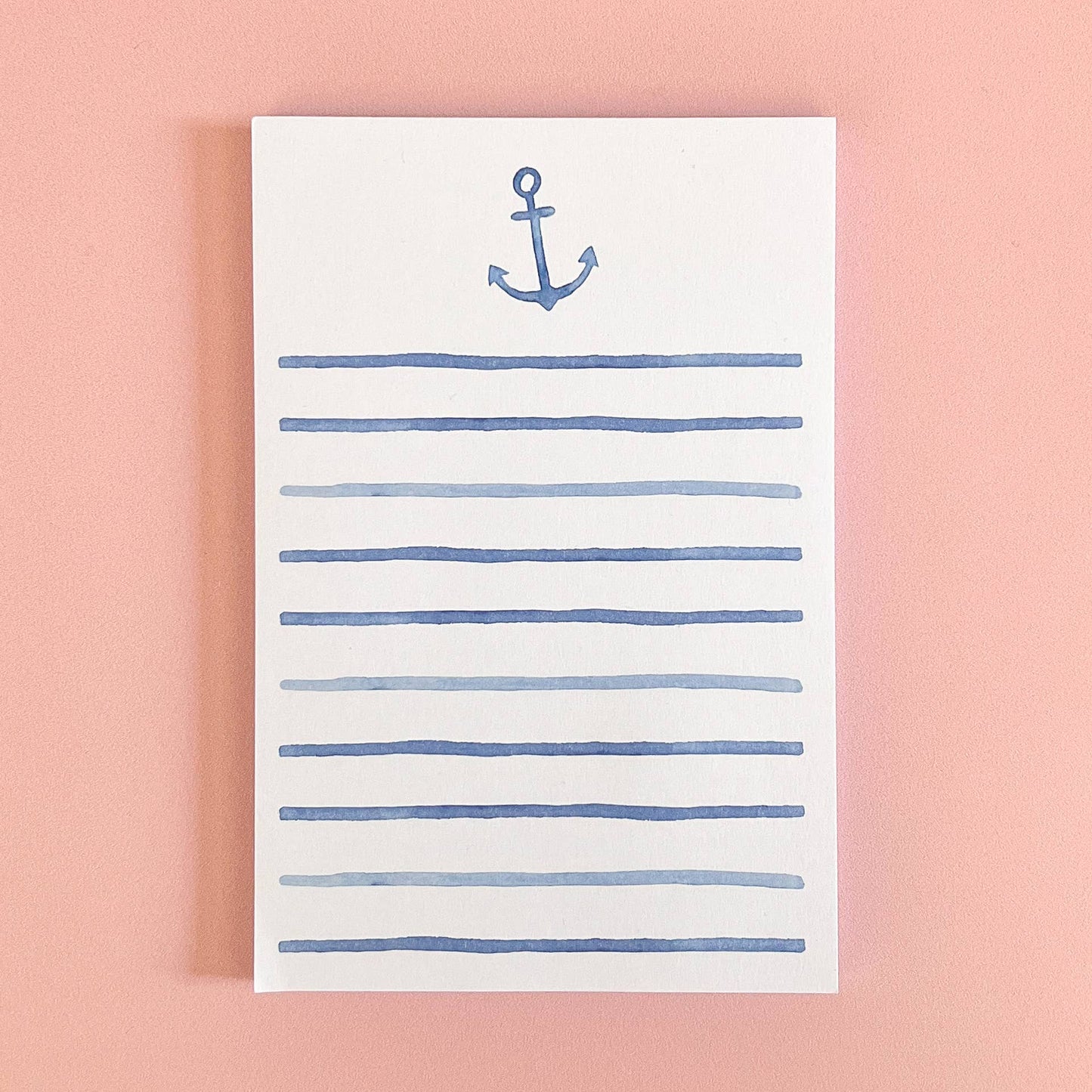 Watercolor Anchor Notepad | Coastal Watercolor Notepad