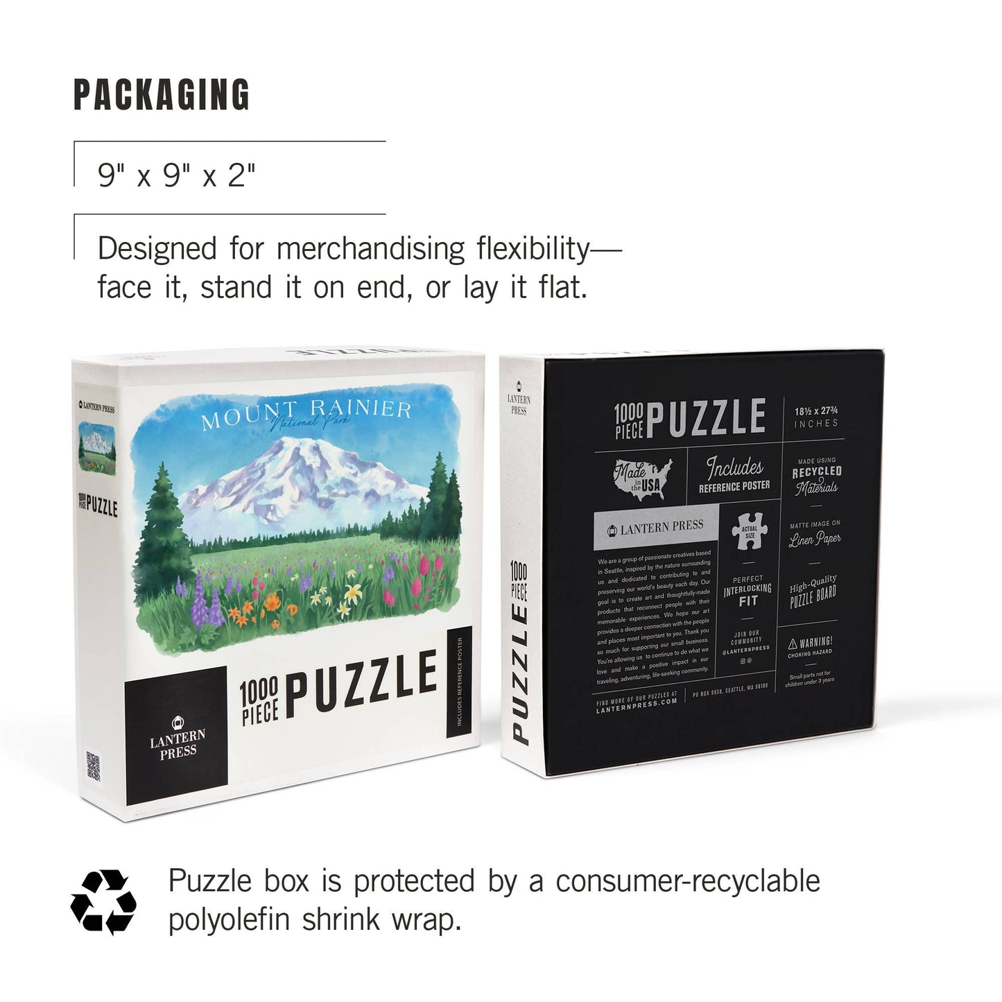 1000 Piece Puzzle Rainier National Park Washington Botanical