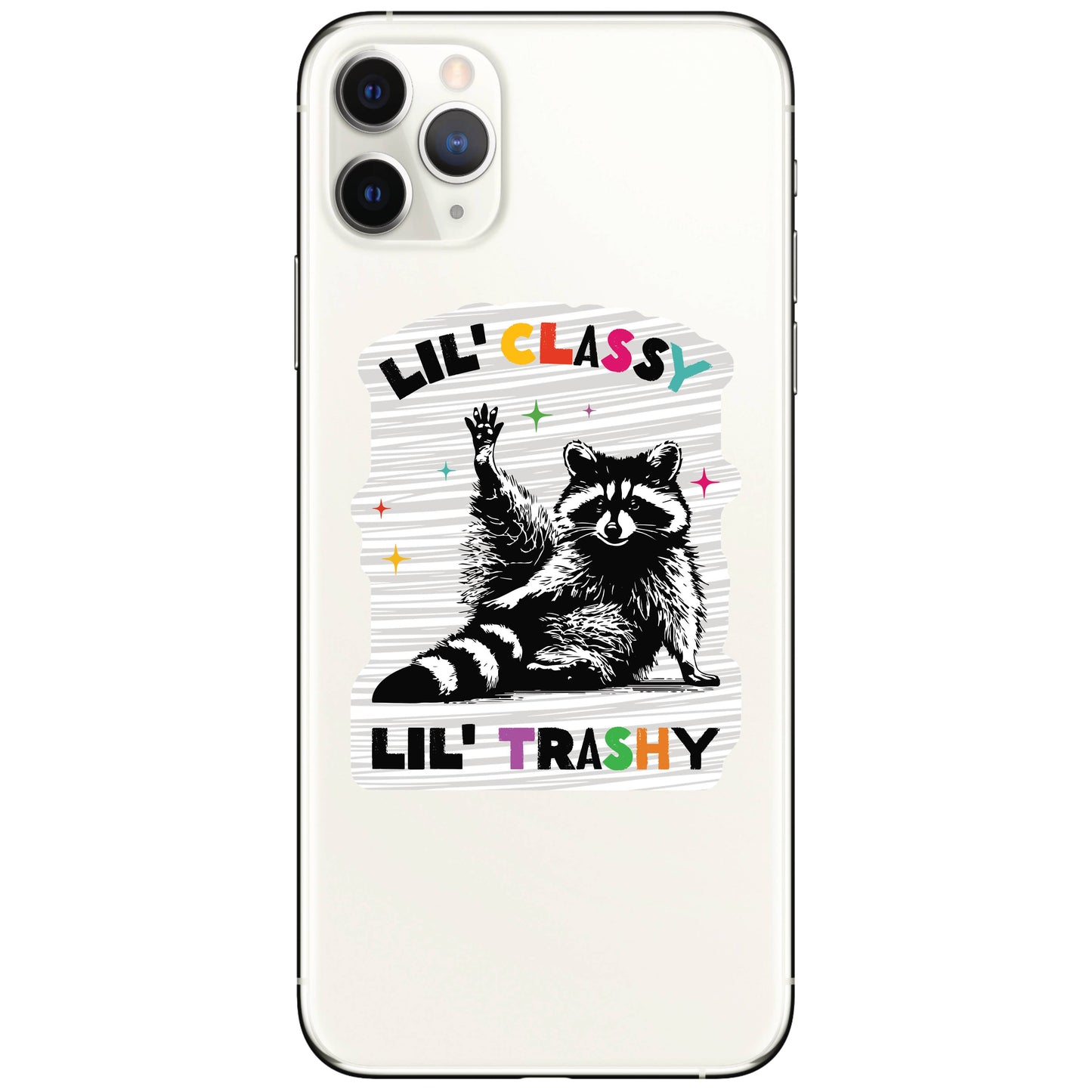 Cute Funny Classy Trashy Raccoon Sticker