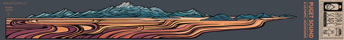 Puget Sound & Olympics Infinity Sticker