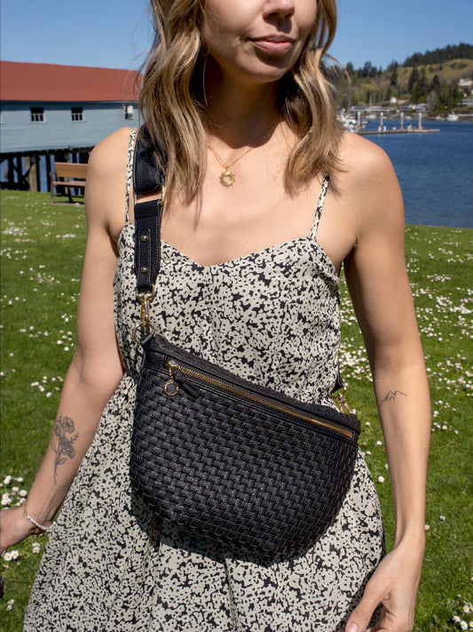 Lumi Woven Crossbody Bag
