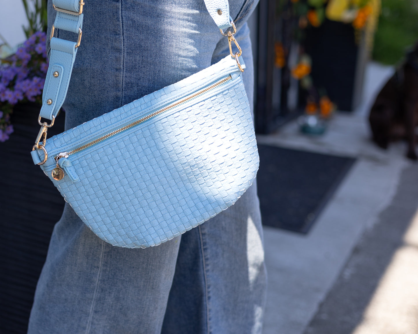 Lumi Woven Crossbody Bag LW