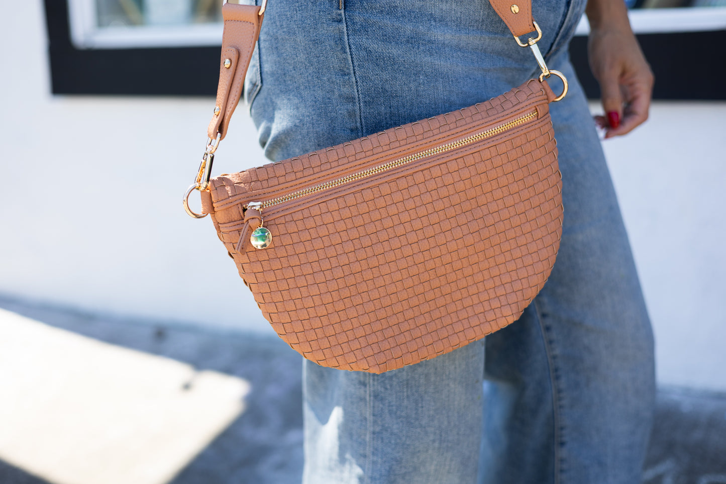 Lumi Woven Crossbody Bag LW