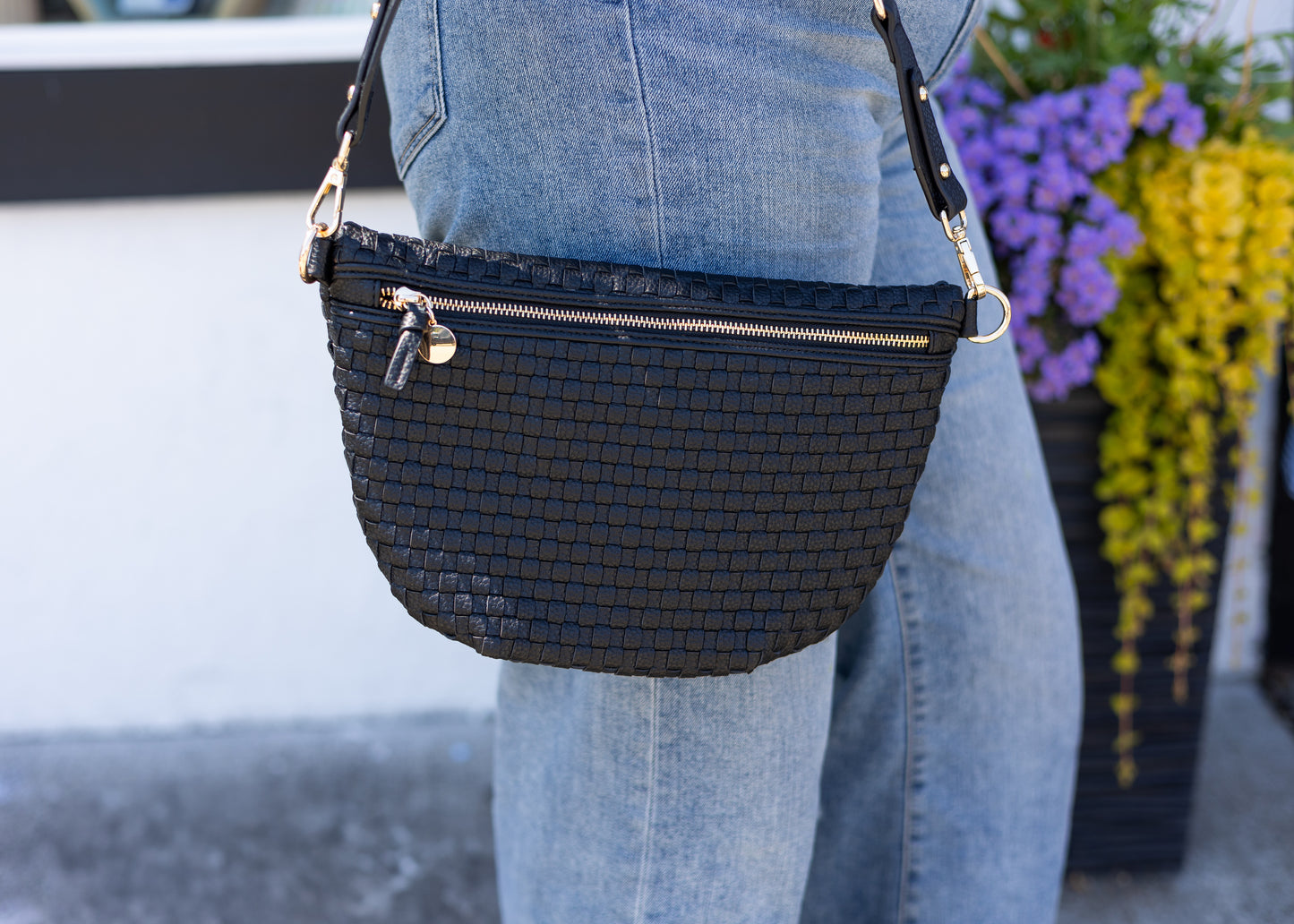 Lumi Woven Crossbody Bag LW
