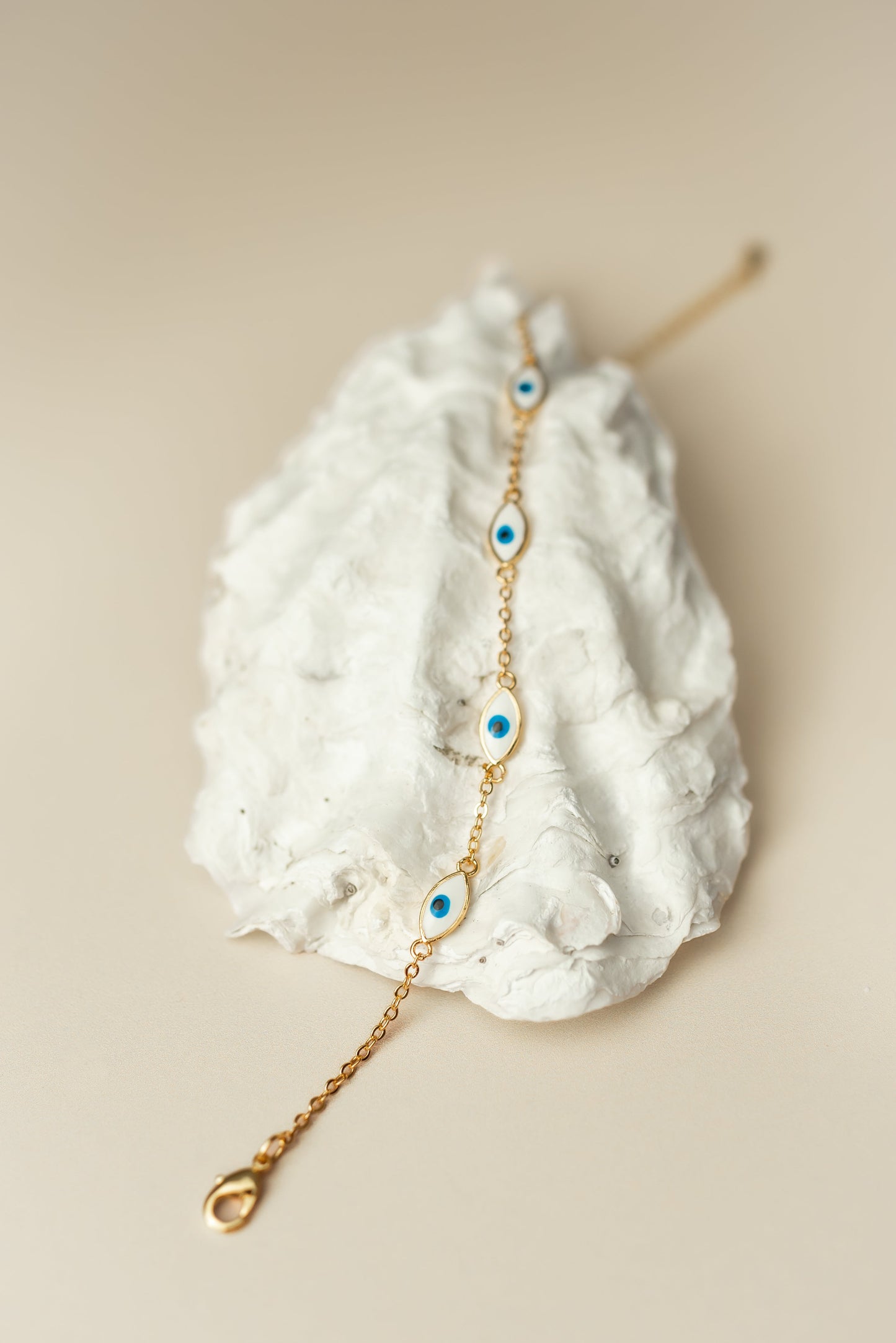 Evil Eye Charm Gold Bracelet