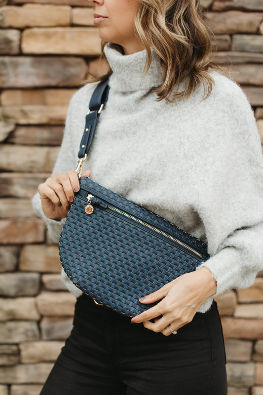 Lumi Woven Crossbody Bag