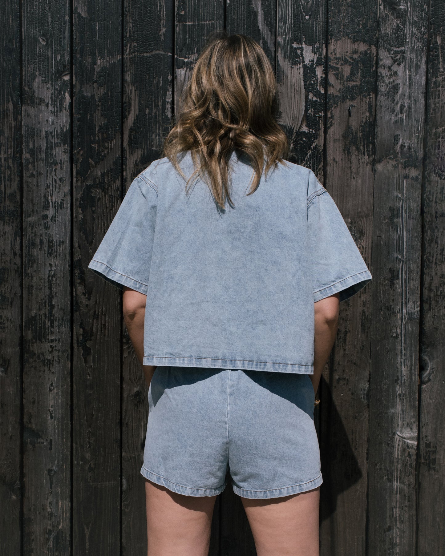 Washed Denim Short