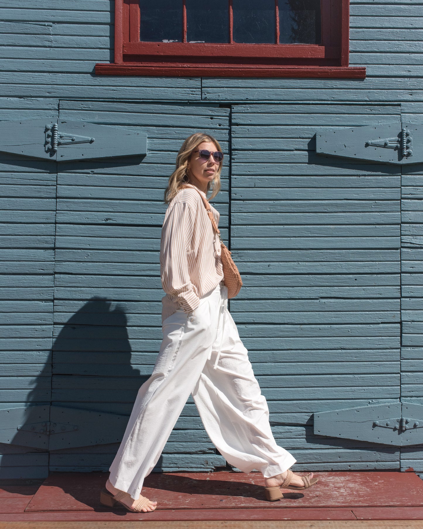 Striped Cotton Button-Up Shirt
