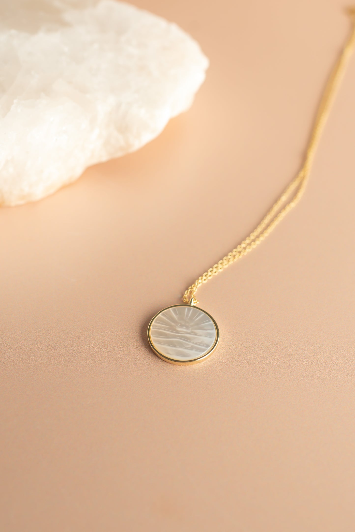 Sunset Mother of Pearl Pendant Necklace