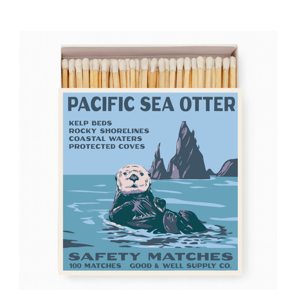 Pacific Sea Otter Safety Matches / Vintage Wildlife Series