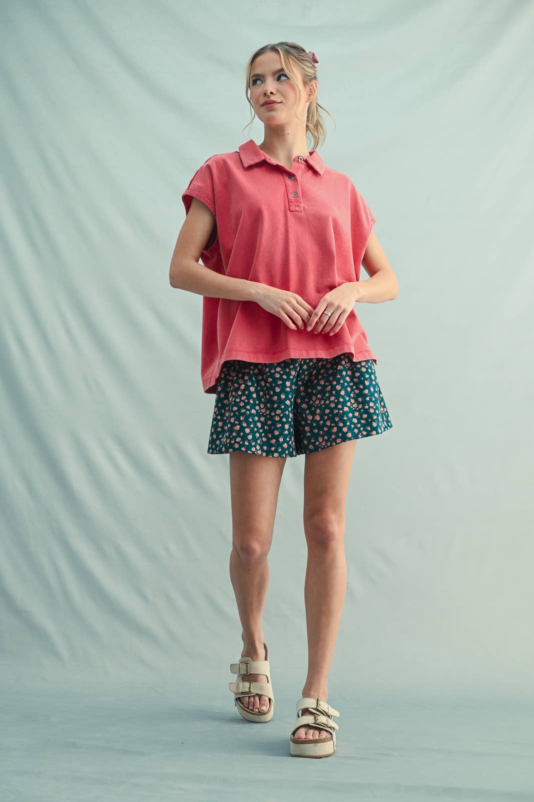 Floral Wide-Leg Shorts