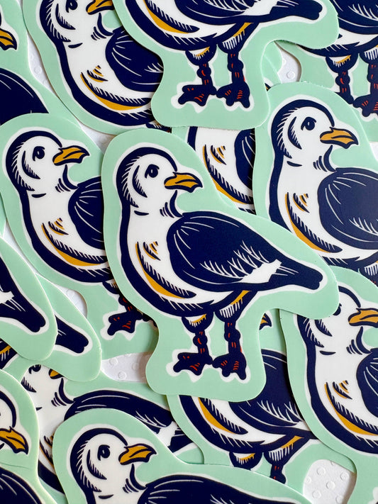 Seagull Sticker, Beach Sticker, Gull Sticker, Sea, Birds