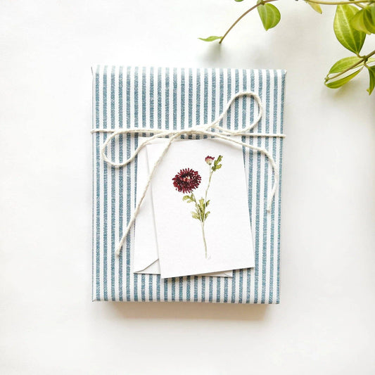 Dahlia stem mini enclosure notecard