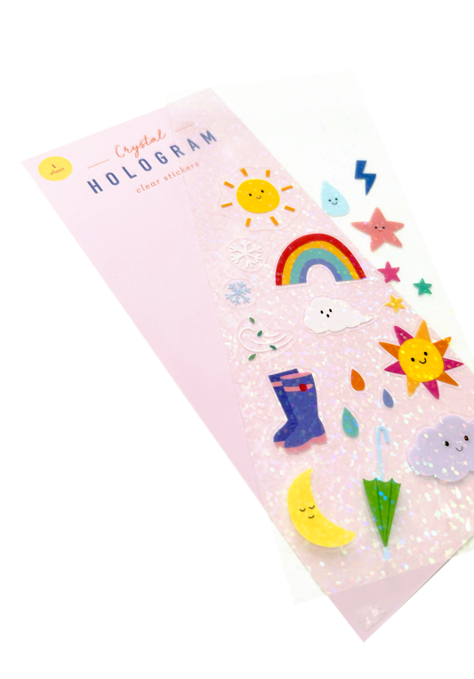 Weather Crystal Hologram Stickers