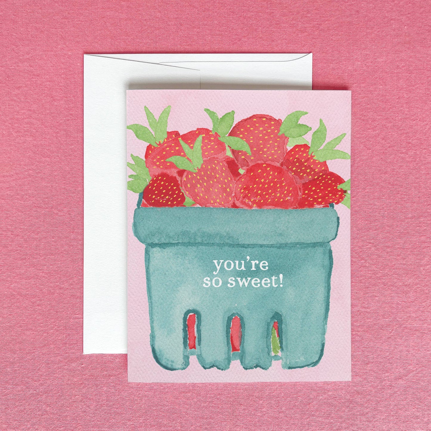 You're So Sweet Strawberry Thank You Greeting Card