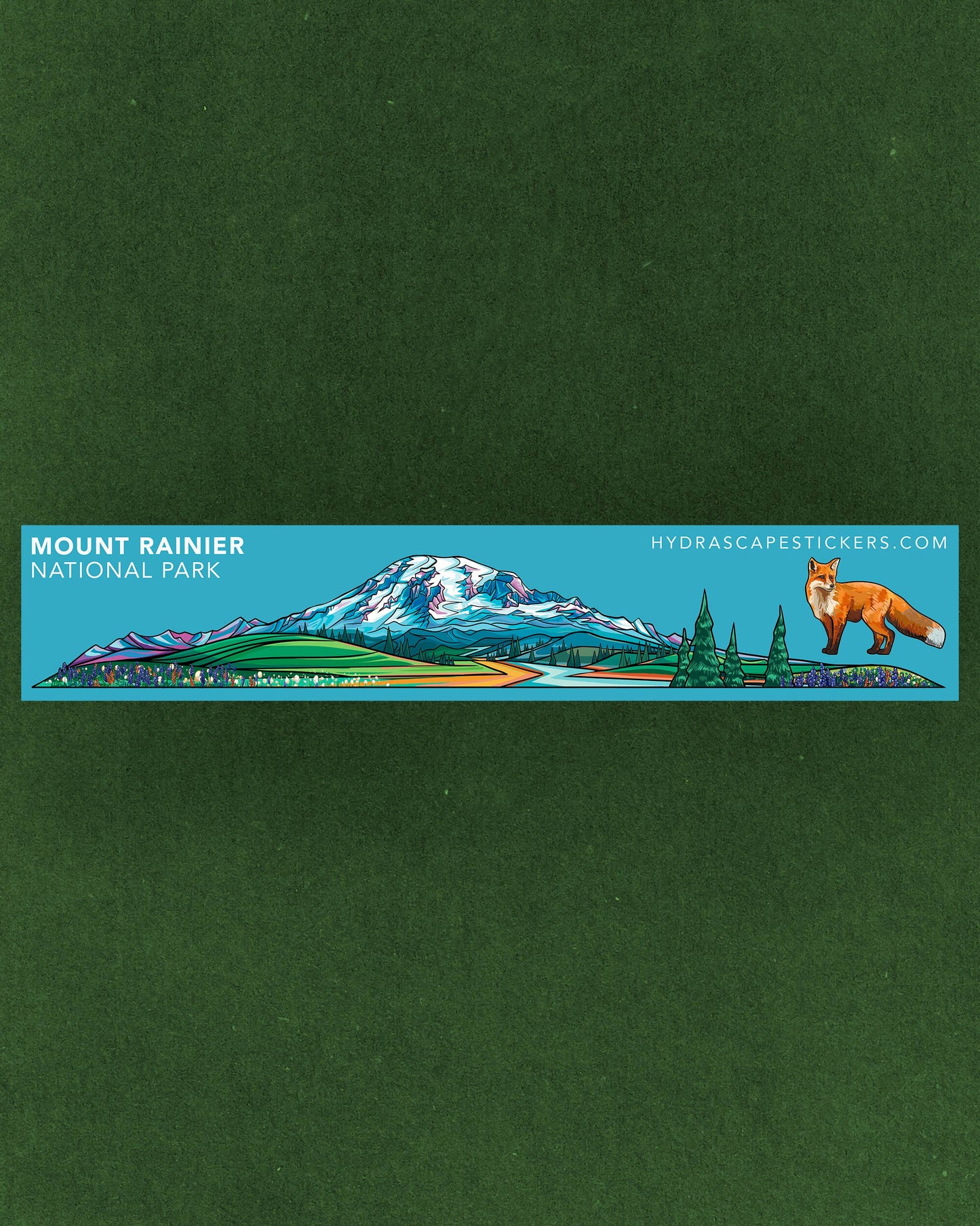 Mount Rainier National Park Miniscape Sticker