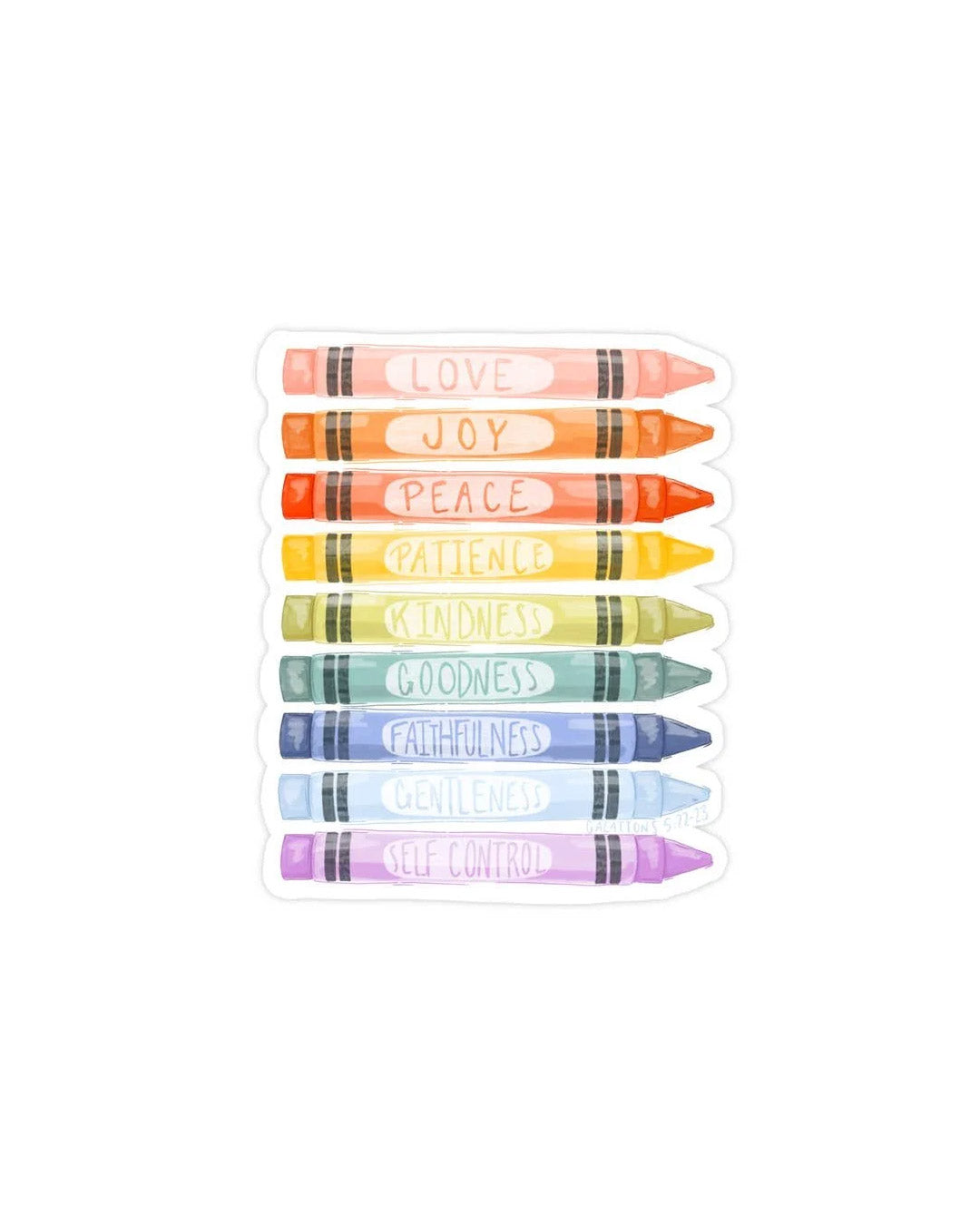Fruit of the Spirit Crayons Sticker
