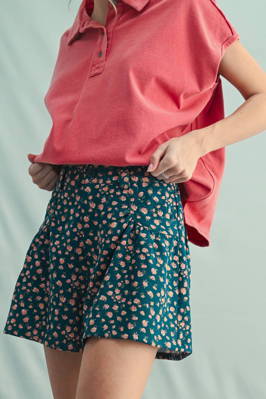 Floral Wide-Leg Shorts