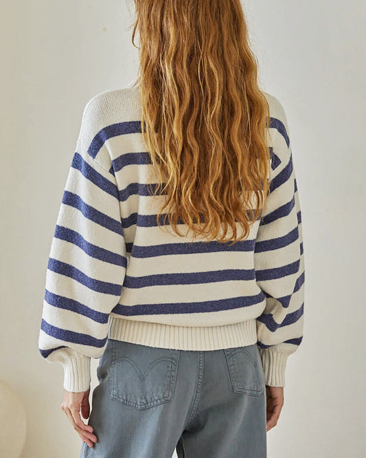 Davis Striped Crew Neck Sweater