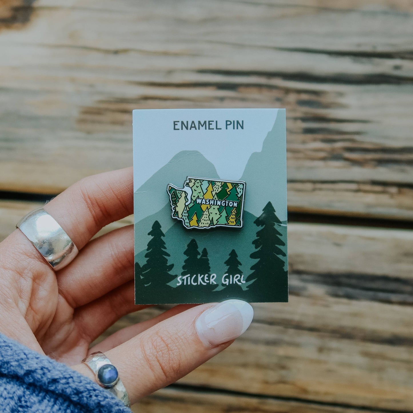 Washington State Trees Lapel Pin