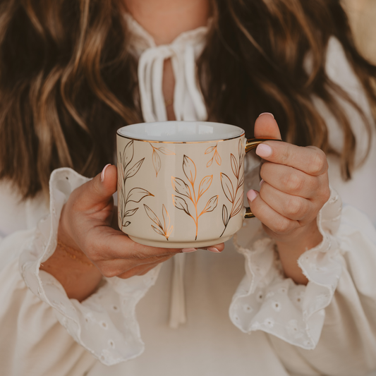 Gold Leaves Mug