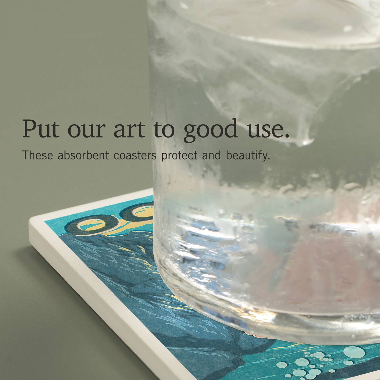 Vintage Print Press, Octopus CERAMIC COASTER