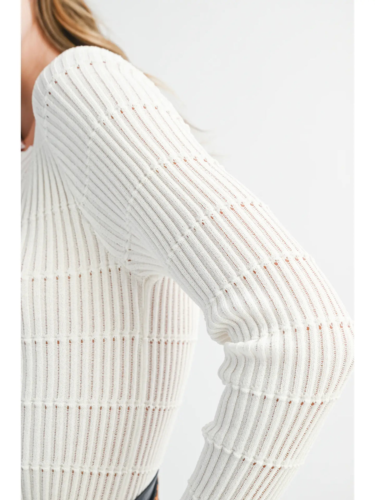 Rashada Openwork Knit Top